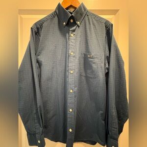 Vineyard Vines Classic Fit Tucker Shirt in Green and Navy Plaid